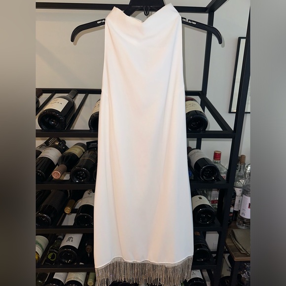 Amanda Uprichard Alma Crystal Fringe Hem Dress - Picture 4 of 10